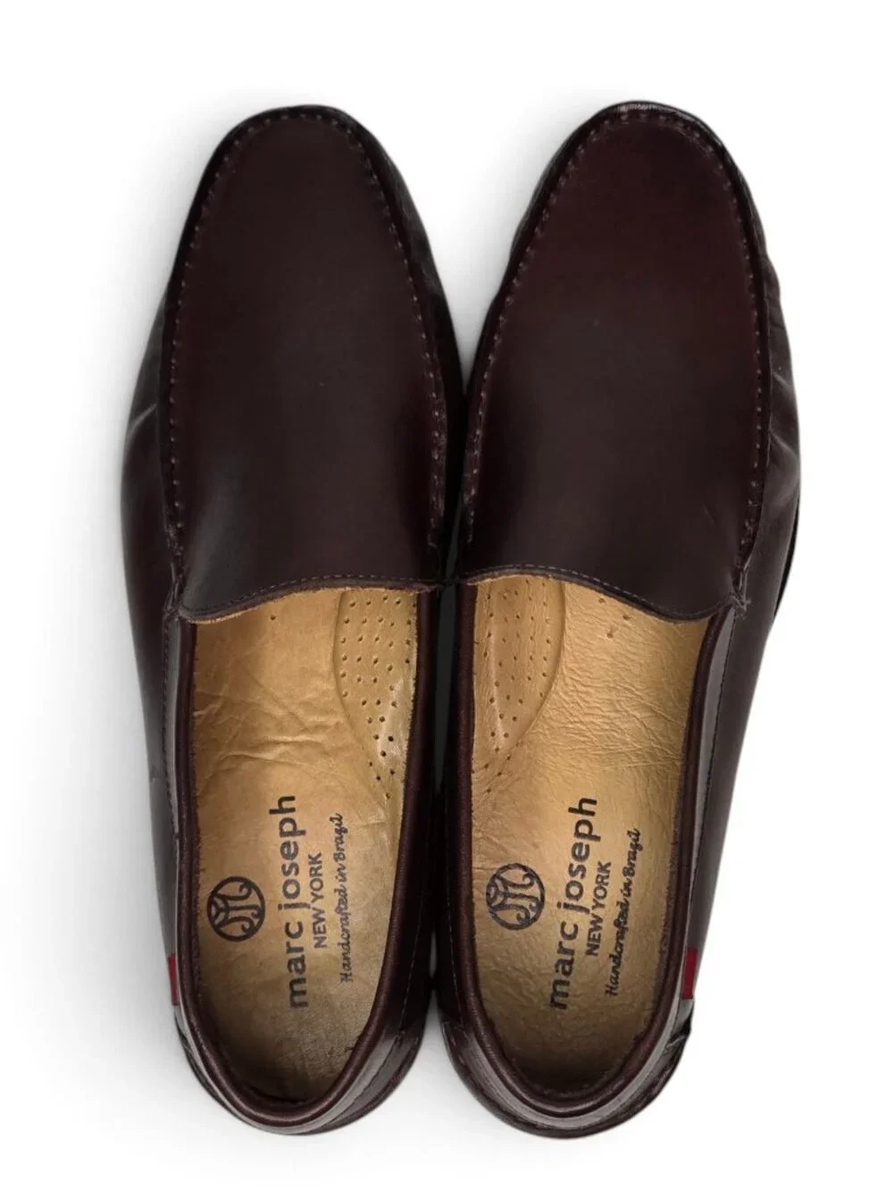 Marc Joseph Brown Leather Driving Loafers Mens Hand Crafted Office Preppy 8